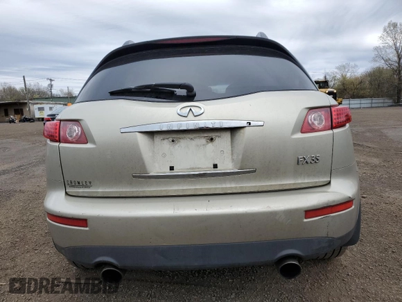 2006 Infiniti FX with VIN JNRAS08W86X201667, listed as a Copart auction lot 53884045 with 169,988 mi miles and Salvage Title. Bid and sale history available at DreamBid. Image 6.