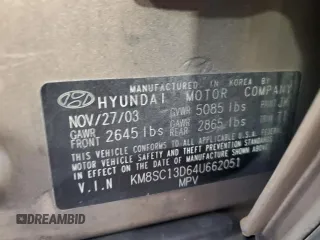 2004 Hyundai Santa Fe GLS with VIN KM8SC13D64U662051, listed as a Copart auction lot 78232394 with 0 mi miles and Salvage Title. Bid and sale history available at carsss.com. Image 13.