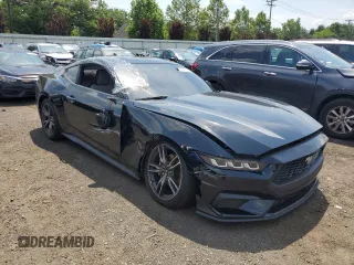 2024 Ford Mustang EcoBoost with VIN 1FA6P8TH7R5105582, listed as a Copart auction lot 62983705 with 14,984 mi miles and Salvage title. Bid and sale history available at DreamBid. Image 4.