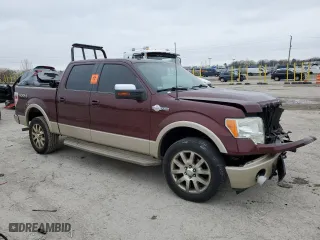 2010 Ford F-150 XL with VIN 1FTFW1EV9AKE57804, listed as a Copart auction lot 51411405 with 164,459 mi miles and Salvage Title. Bid and sale history available at carsss.com. Image 4.