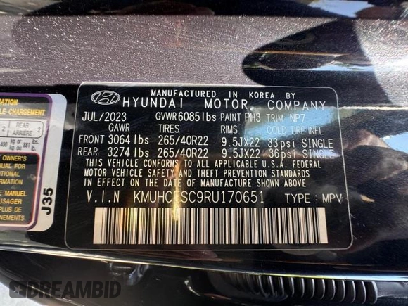 2024 Genesis GV80 Prestige Signature с VIN KMUHCESC9RU170651, выставлен на аукционе Copart как лот 65822115 с пробегом 7 849 миль миль и Чистый • Clean title. История ставок и продаж доступна на DreamBid. Изображение 10.