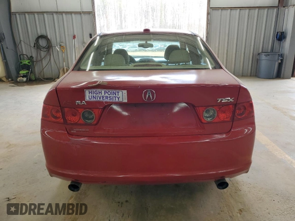 2006 Acura TSX with VIN JH4CL96876C019687, listed as a Copart auction lot 50869705 with 200,699 mi miles and Salvage Title. Bid and sale history available at carsss.com. Image 6.