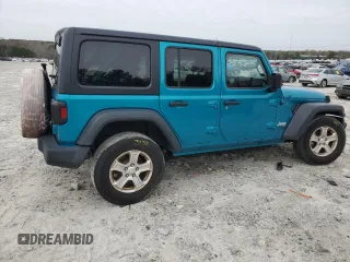 2020 Jeep Wrangler Unlimited Sport S with VIN 1C4HJXDN0LW148178, listed as a Copart auction lot 48457835 with 92,147 mi miles and Salvage Title. Bid and sale history available at carsss.com. Image 3.