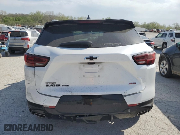 2023 Chevrolet Blazer RS with VIN 3GNKBKRS0PS200986, listed as a Copart auction lot 53560435 with 13,440 mi miles and Salvage title. Bid and sale history available at DreamBid. Image 6.