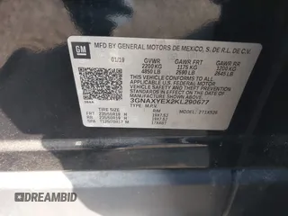 2019 Chevrolet Equinox Premier with VIN 3GNAXYEX2KL290677, listed as a IAAI auction lot 41445288 with 32,503 mi miles. Bid and sale history available at carsss.com. Image 9.