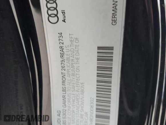 2013 Audi S5 Premium Plus z VIN WAUCGAFH8DN008302, wystawiony jako Copart lot #82391484 z przebiegiem 79 113 mil mil oraz Szkoda całkowita • Salvage title. Historia ofert i sprzedaży dostępna na DreamBid. Obrazek 14.