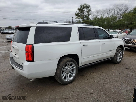 2020 Chevrolet Suburban Premier with VIN 1GNSKJKJ9LR123382, listed as a Copart auction lot 86950554 with 45,616 mi miles and Salvage Title. Bid and sale history available at carsss.com. Image 3.