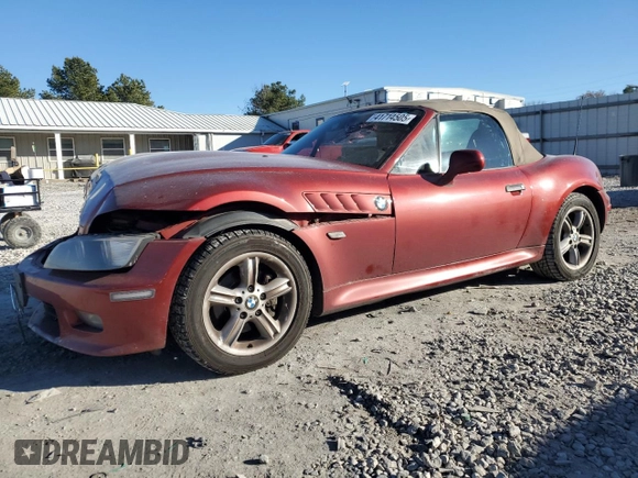 2000 BMW Z3 2.5L with VIN WBACH9341YLM91548, listed as a Copart auction lot 41714505 with 78,652 mi miles and Salvage Title. Bid and sale history available at carsss.com. Image 1.