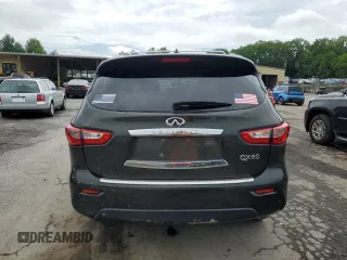 2014 Infiniti QX60 with VIN 5N1AL0MM4EC508532, listed as a Copart auction lot 61193775 with 184,783 mi miles and Salvage title. Bid and sale history available at DreamBid. Image 6.