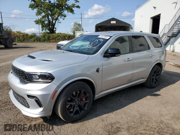 2024 Dodge Durango SRT Hellcat Premium z VIN 1C4SDJH93RC143655, wystawiony jako Copart lot #74523894 z przebiegiem 520 mil mil oraz Szkoda całkowita • Salvage title. Historia ofert i sprzedaży dostępna na DreamBid. Obrazek 1.