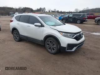 2020 Honda CR-V EX with VIN 5J6RW2H59LL027969, listed as a IAAI auction lot 41452386 with 45,448 mi miles. Bid and sale history available at carsss.com. Image 1.