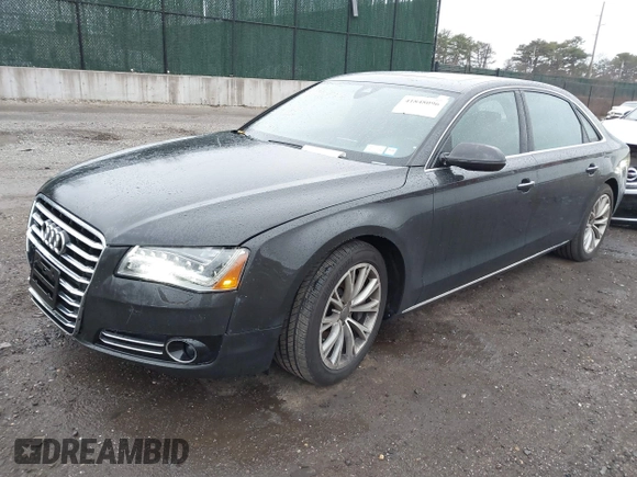 2012 Audi A8 L with VIN WAURVAFD7CN011767, listed as a IAAI auction lot 41848096 with 98,397 mi miles. Bid and sale history available at carsss.com. Image 18.