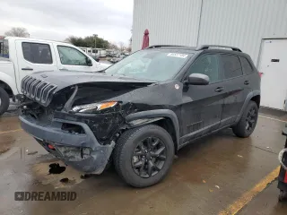 2017 Jeep Cherokee Trailhawk L Plus with VIN 1C4PJMBS2HW621430, listed as a Copart auction lot 84537184 with 125,101 mi miles and Salvage Title. Bid and sale history available at carsss.com. Image 1.