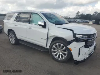 2023 Chevrolet Tahoe Premier with VIN 1GNSKSKD2PR443696, listed as a Copart auction lot 45093735 with 13,471 mi miles and Salvage Title. Bid and sale history available at carsss.com. Image 4.