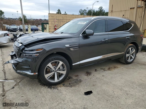 2024 Genesis GV80 with VIN KMUHCESC9RU159276, listed as a Copart auction lot 87648785 with 0 mi miles and Salvage Title. Bid and sale history available at carsss.com. Image 1.