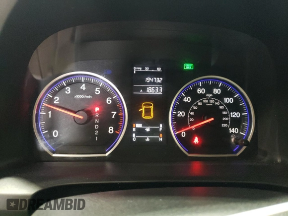 2008 Honda CR-V EX with VIN JHLRE48518C032663, listed as a Copart auction lot 53314395 with 194,732 mi miles and Salvage Title. Bid and sale history available at carsss.com. Image 9.