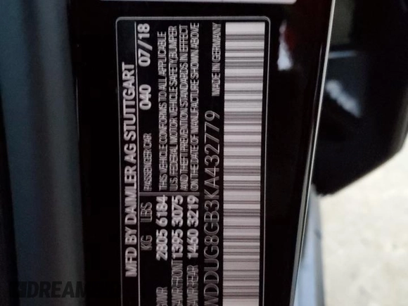2019 Mercedes-Benz S 560 with VIN WDDUG8GB3KA432779, listed as a Copart auction lot 78648544 with 73,498 mi miles and Salvage Title. Bid and sale history available at DreamBid. Image 13.