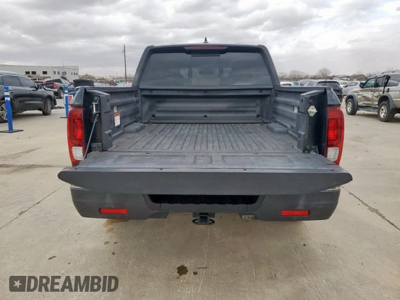 2019 Honda Ridgeline RTL-T with VIN 5FPYK2F65KB002634, listed as a Copart auction lot 47598885 with 65,550 mi miles and Salvage title. Bid and sale history available at DreamBid. Image 6.