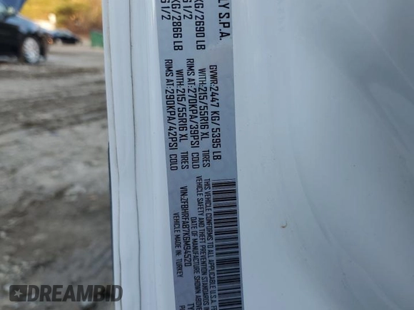 2019 Ram ProMaster City Cargo Tradesman с VIN ZFBHRFAB7K6M94520, выставлен на аукционе Copart как лот 87207184 с пробегом 157 713 миль миль и Списание • Salvage title. История ставок и продаж доступна на DreamBid. Изображение 13.