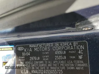 2005 Kia Amanti z VIN KNALD124055055725, wystawiony jako Copart lot #73573754 z przebiegiem 105 665 mil mil oraz Tytuł czysty. Historia ofert i sprzedaży dostępna na DreamBid. Obrazek 14.