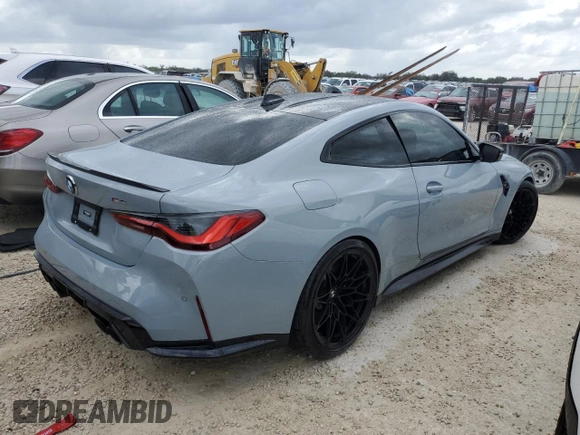 2022 BMW M4 with VIN WBS53AZ02NCK07087, listed as a Copart auction lot 78727464 with 0 mi miles and Salvage Title. Bid and sale history available at carsss.com. Image 3.