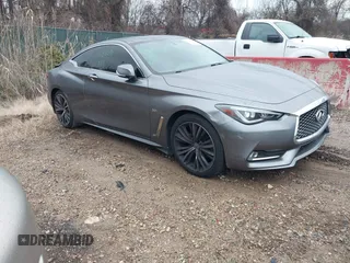 2018 Infiniti Q60 3.0t Luxe with VIN JN1EV7ELXJM392002, listed as a IAAI auction lot 41153596 with 51,369 mi miles and . Bid and sale history available at carsss.com. Image 1.