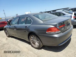2005 BMW 7 Series with VIN WBAGL63545DP74927, listed as a Copart auction lot 58099475 with 81,387 mi miles and Clean title. Bid and sale history available at DreamBid. Image 2.