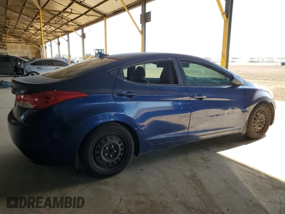 2013 Hyundai Elantra GLS with VIN KMHDH4AE4DU559122, listed as a Copart auction lot 62220825 with 183,220 mi miles and Clean title. Bid and sale history available at DreamBid. Image 3.