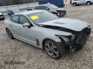 2021 Kia Stinger GT with VIN KNAE35LC3M6097243, listed as a Copart auction lot 44968825 with 79,066 mi miles and Salvage Title. Bid and sale history available at DreamBid. Image 4.