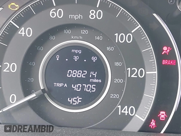 2015 Honda CR-V LX with VIN 2HKRM4H33FH617583, listed as a IAAI auction lot 41805272 with 88,214 mi miles and . Bid and sale history available at DreamBid. Image 16.