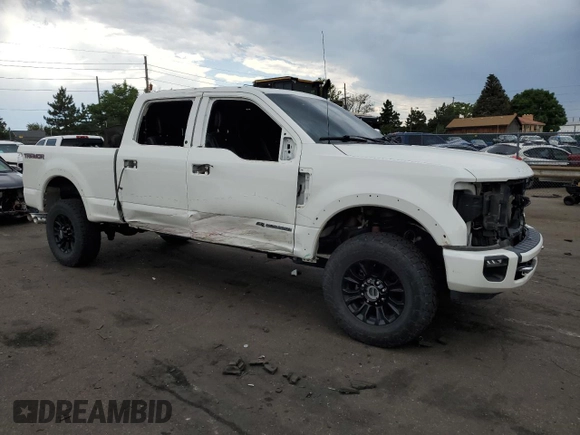 2021 Ford F-350 XL with VIN 1FT8W3BT3MED64626, listed as a Copart auction lot 62523114 with 83,753 mi miles and Salvage Title. Bid and sale history available at DreamBid. Image 4.