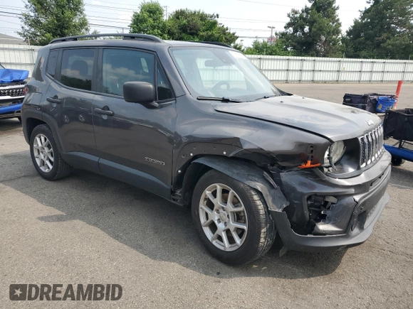 2021 Jeep Renegade Sport with VIN ZACNJCAB9MPM63630, listed as a Copart auction lot 59599955 with 73,014 mi miles and Salvage title. Bid and sale history available at DreamBid. Image 4.