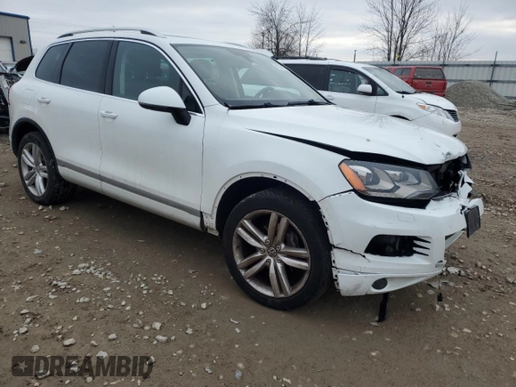 2012 Volkswagen Touareg Exec with VIN WVGEF9BP5CD007456, listed as a Copart auction lot 85225874 with Not Provided miles and Non Repairable. Bid and sale history available at DreamBid. Image 4.