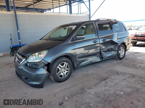 2006 Honda Odyssey EX with VIN 5FNRL384X6B461661, listed as a Copart auction lot 61051915 with 190,578 mi miles and Salvage title. Bid and sale history available at DreamBid. Image 1.