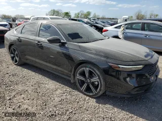 2024 Honda Accord Hybrid Sport with VIN 1HGCY2F57RA014278, listed as a Copart auction lot 49440385 with 23,437 mi miles and Salvage Title. Bid and sale history available at carsss.com. Image 4.