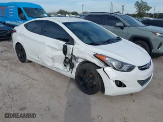 2013 Hyundai Elantra GLS PZEV with VIN 5NPDH4AE1DH407717, listed as a IAAI auction lot 41453055 with 118,693 mi miles. Bid and sale history available at carsss.com. Image 1.