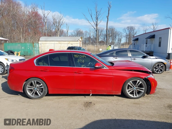 2017 BMW 3 Series 330i with VIN WBA8B9C32HK884916, listed as a IAAI auction lot 41877184 with 118,854 mi miles. Bid and sale history available at carsss.com. Image 13.