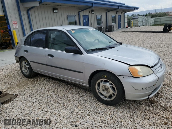 2001 Honda Civic DX with VIN 1HGES15311L032224, listed as a Copart auction lot 63253434 with 216,723 mi miles and Clean Title. Bid and sale history available at carsss.com. Image 4.