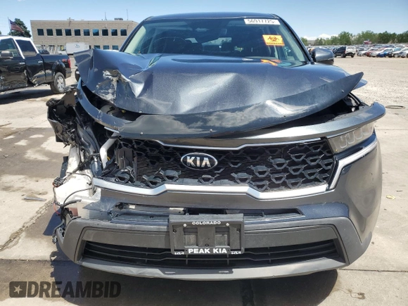 2021 Kia Sorento LX z VIN 5XYRGDLC4MG018310, wystawiony jako Copart lot #56917725 z przebiegiem 42 665 mil mil oraz Szkoda całkowita • Salvage title. Historia ofert i sprzedaży dostępna na DreamBid. Obrazek 5.