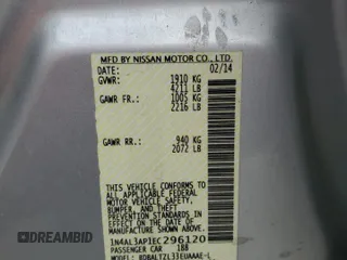2014 Nissan Altima SV with VIN 1N4AL3AP1EC296120, listed as a Copart auction lot 51226525 with Not Provided miles and Salvage Title. Bid and sale history available at DreamBid. Image 15.