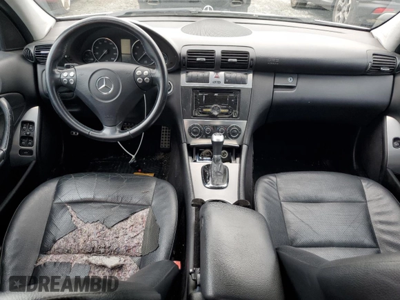 2005 Mercedes-Benz C 230 Kompressor with VIN WDBRF40J25F667368, listed as a Copart auction lot 59930135 with 149,996 mi miles and Salvage title. Bid and sale history available at DreamBid. Image 8.