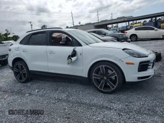 2021 Porsche Cayenne with VIN WP1AA2AY9MDA07852, listed as a Copart auction lot 48318465 with Not provided miles and Salvage title. Bid and sale history available at DreamBid. Image 4.