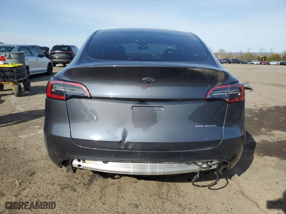2021 Tesla Model Y Long Range with VIN 5YJYGDEE8MF233612, listed as a Copart auction lot 51522345 with 24,152 mi miles and Salvage Title. Bid and sale history available at carsss.com. Image 6.