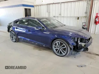 2023 Audi A5 Sportback S line Premium Plus with VIN WAUFACF58PA029856, listed as a Copart auction lot 54947985 with 4,921 mi miles and Salvage Title. Bid and sale history available at carsss.com. Image 4.