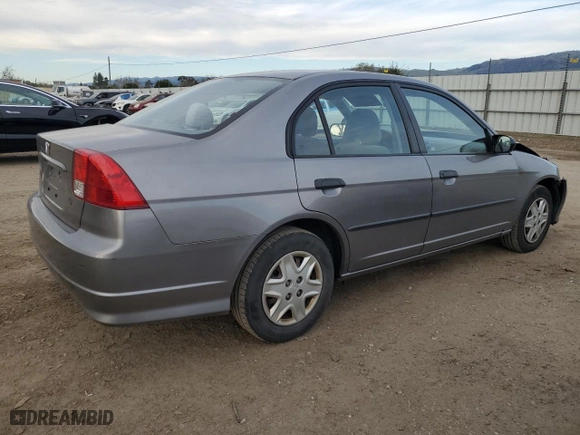 2005 Honda Civic Sdn VP with VIN 2HGES16305H583102, listed as a Copart auction lot 47491885 with 93,711 mi miles and Salvage Title. Bid and sale history available at carsss.com. Image 3.