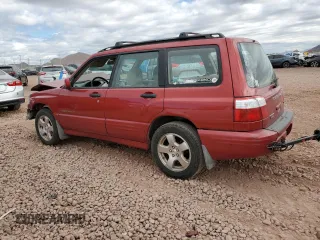 2002 Subaru Forester S w/Premium Pkg with VIN JF1SF65682H748643, listed as a Copart auction lot 45523335 with 140,347 mi miles and Salvage Title. Bid and sale history available at carsss.com. Image 2.
