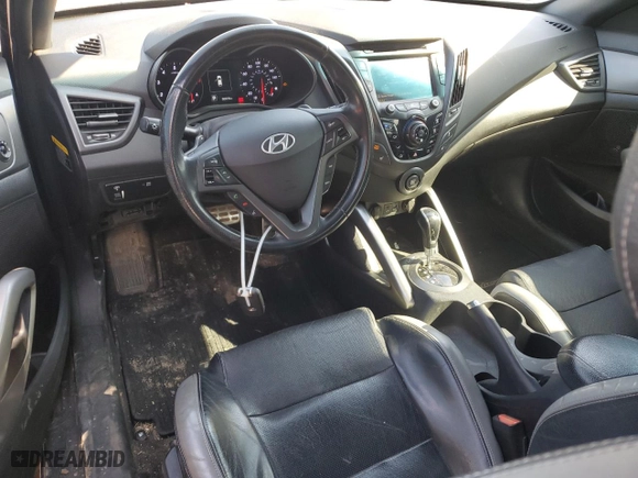 2016 Hyundai Veloster Turbo with VIN KMHTC6AE7GU249962, listed as a Copart auction lot 52281215 with 92,878 mi miles and Salvage Title. Bid and sale history available at carsss.com. Image 8.