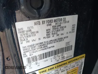 2016 Ford Expedition EL XLT with VIN 1FMJK1HT6GEF26709, listed as a IAAI auction lot 41705769 with 175,666 mi miles. Bid and sale history available at carsss.com. Image 9.