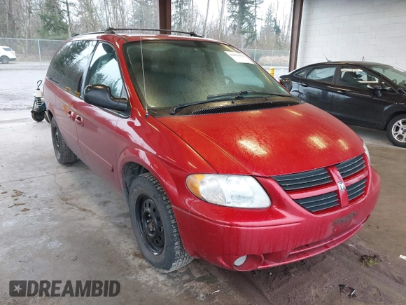 2005 Dodge Caravan SXT with VIN 2D4GP44LX5R210076, listed as a IAAI auction lot 41856927 with 291,712 mi miles and . Bid and sale history available at carsss.com. Image 1.