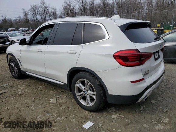 2020 BMW X3 sDrive30i with VIN 5UXTY3C03LLU72584, listed as a Copart auction lot 44106795 with 77,594 mi miles and Salvage Title. Bid and sale history available at carsss.com. Image 2.